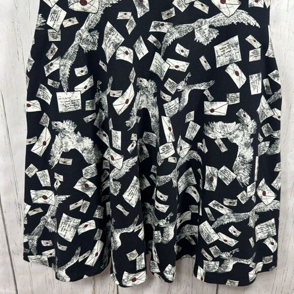 Harry Potter X Hot Topic Collection Hogwarts Letter Skater Dress Black Size S - Picture 8 of 16